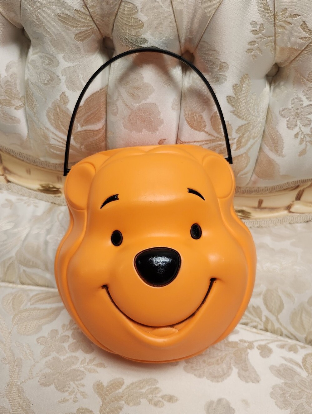 Halloween Disney Winnie The Pooh Pumpkin Candy Bucket Vintage